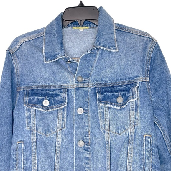 Gianni Bini Distressed Trucker Jean Jacket sz med - Picture 2 of 11